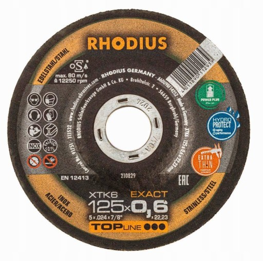 Rhodius 210829 kotúč na rezanie kovu 125x0,6mm