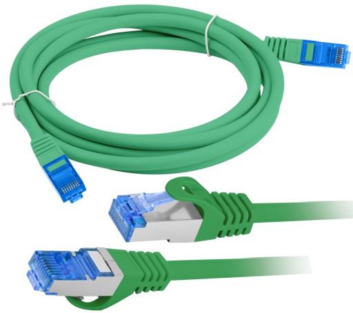 Ethernetový internetový kábel Twisted RJ45 LAN Kategória 6A SFTP 0,25 m Zelený