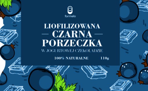 FORMELO MRAZOM SUŠENÉ ČIERNE ríbezle V ČOKOLÁDE JOGURT 110G