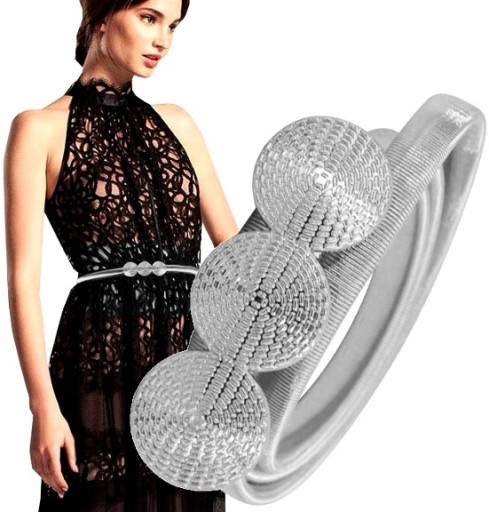 Strieborný kovový pružinový popruh SNAKE Armor