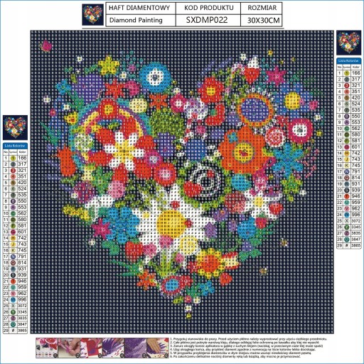 Diamantová maľba Diamantová výšivka Srdce Mosaic 5D Diamantový rezací papier