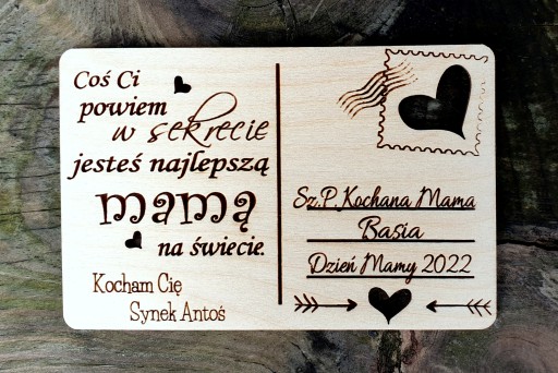 Darček ku DŇU OTCOV pre PÁTA, kartička, gravírovaný magnet