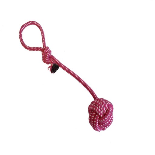 VIAZA PRE PSA, POVNAK S LOPTIČKOU, ZHRUBOK, 38CM, RUŽOVÁ