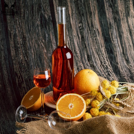 Sklenená fľaša na likér, olivový olej, víno, mesiačik, džúsy FENICE 500ml + CORK
