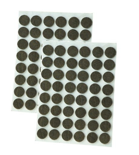Plsťové podložky fi 12 mm, 96 ks, plsť na nábytok