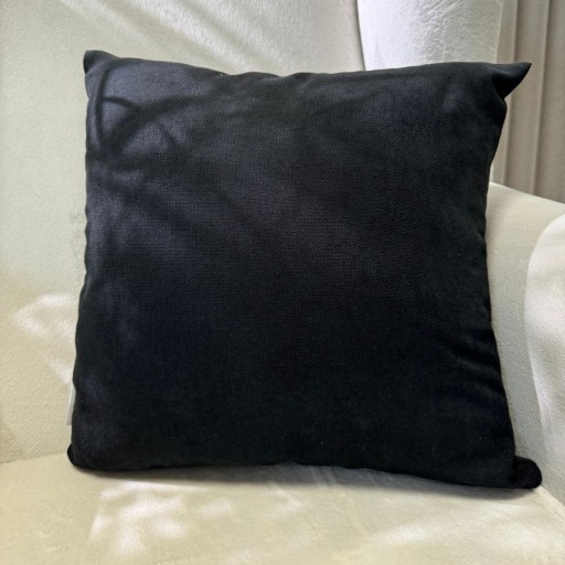 Čierna dekoračná obliečka na vankúš 40x40 cm, jednofarebná