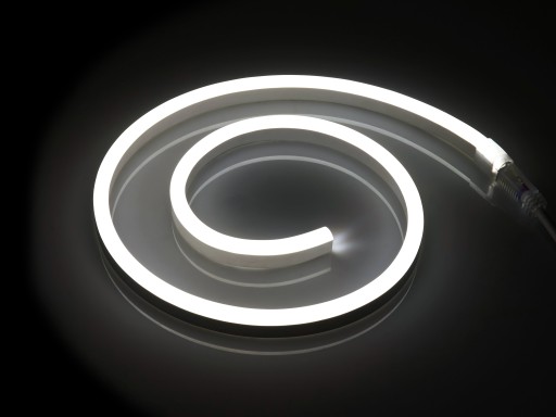 LED PÁS 24V 2835 1M IP67 NEON STUDENÁ BIELA