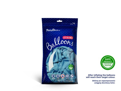MODRÉ BALÓNY pastelové malé na girlandy 12 cm 5 palcov 100 ks