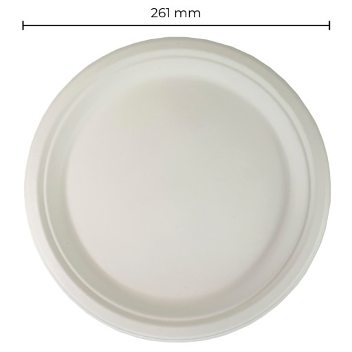 VEĽKÉ TANIERE papierové biele trstinové 26cm NARODENINOVÝ TANIER 10x