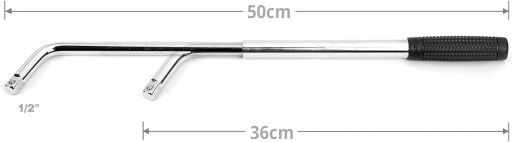 SILNÝ TELESKOPICKÝ KĽÚČ NA KOLESY UNIVERZÁLNY 17 19 21 23 mm 1/2' OCEL