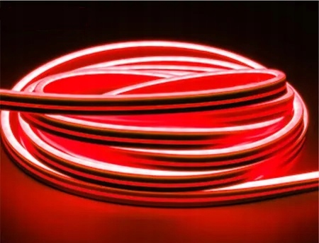 NEON Mono 12V LED pásik na metre 5/12mm ČERVENÝ