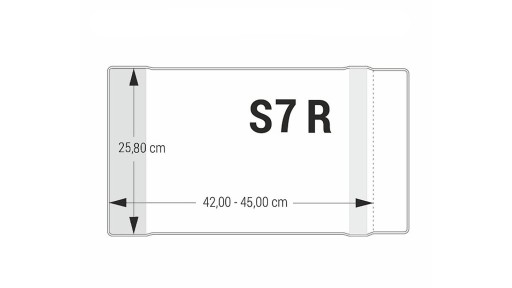 Kryt S7R nastaviteľný 25,8cm x 42-45cm krištáľ