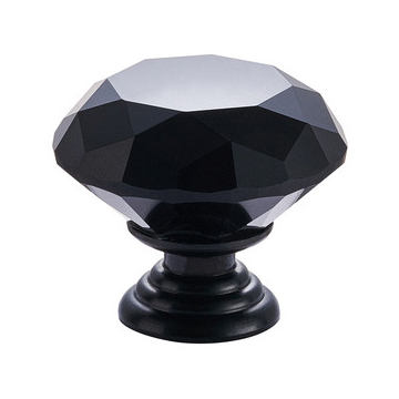 VERA CRYSTAL gombík nábytkový čierny 30mm GLAMOUR
