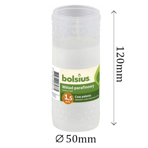 Vložka do sviečky parafínová BOLSIUS 36 H 1 ks