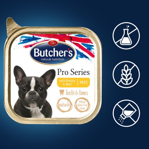 Butchers Pro Series mokré krmivo pre psov na hydinové hovädzie mäso 150g