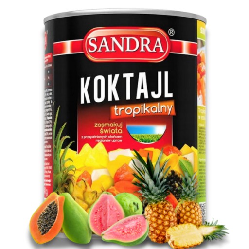 Sandra Tropický koktail v sirupe 580 ml