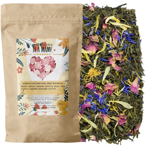 Zelený čaj ako DARČEK ku Dňu matiek pre MATKU 50g Earl Grey Rainbow