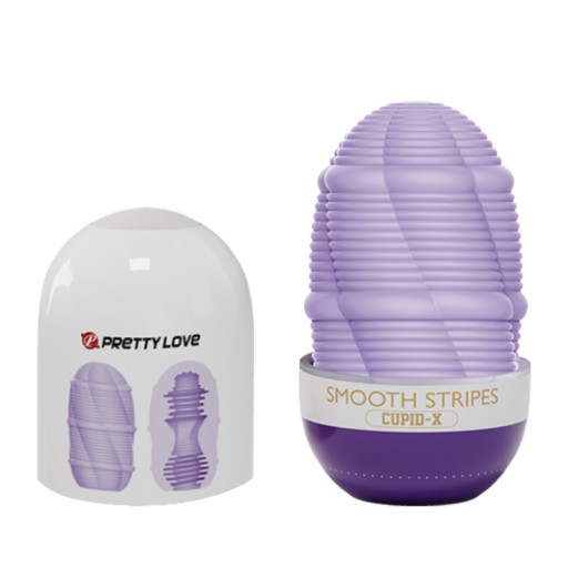 Obojstranný vajíčkový masturbátor Smooth Stripes