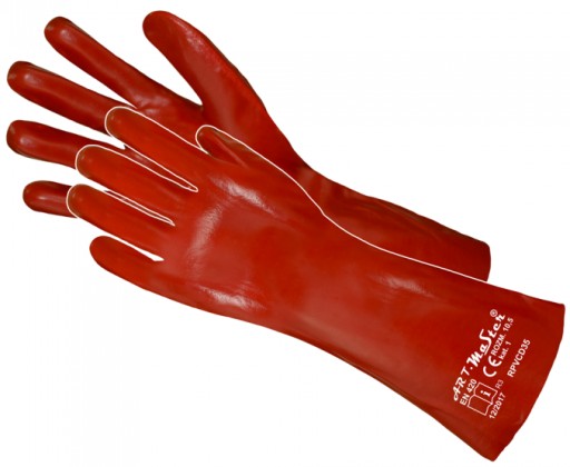 LONG Pracovné rukavice, GUMOVÉ OCHRANNÉ PVC, SILNÉ PVC, podšívka, 35 cm, veľkosť 10