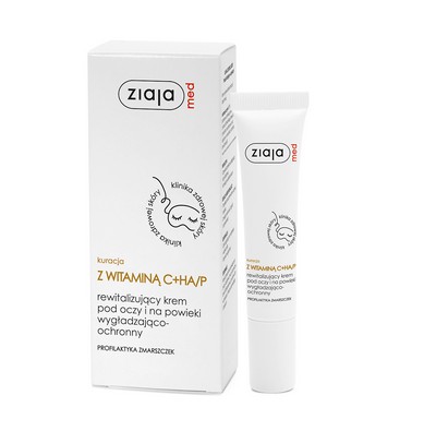 Očný krém Ziaja Med s vitamínom C + HA/P