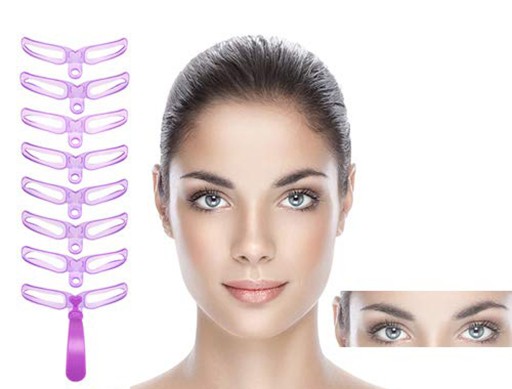 OPÄTOVNE POUŽITEĽNÉ STYLINGOVÉ ŠABLÓNY NA ÚPRAVU MAKEUPU OBOČIA 8 V 1