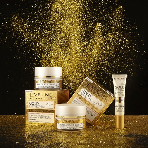 Krém-sérum Eveline Cosmetics Gold Lift Expert 40+