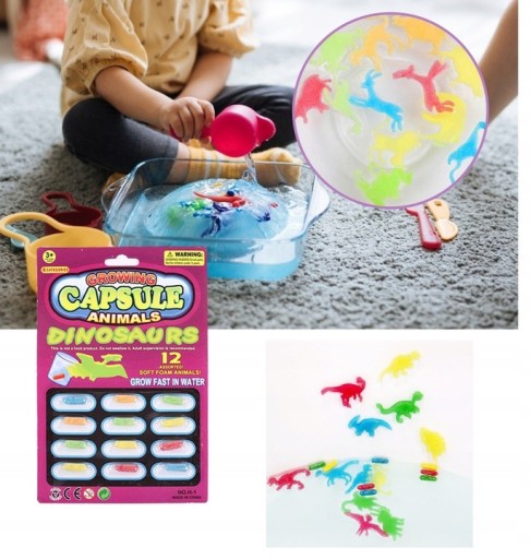 DINOSAURS Kapsule rastúce vo vode Magická špongia