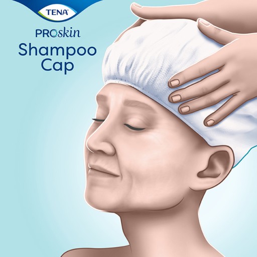 TENA ProSkin Shampoo Cap, uzáver na umývanie vlasov bez použitia vody, 1 ks