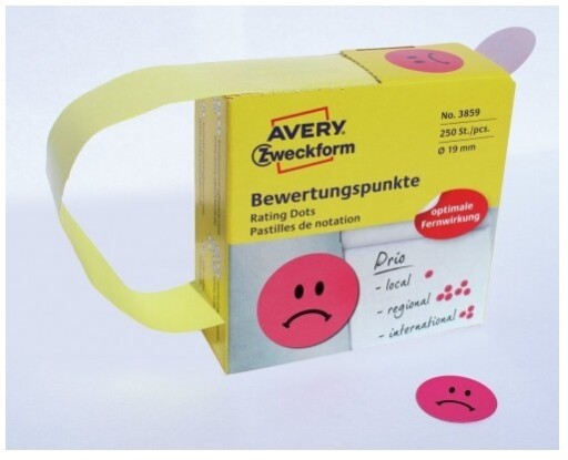 Nálepky Sad Smiley Avery 250 ks