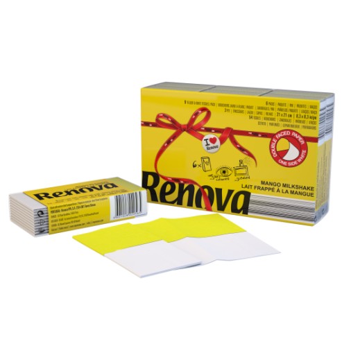 Renova hygienické obrúsky žlté 6X9 ks