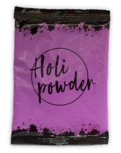 Holi Púdrový farebný prášok HOLI Festival farieb PURPLE bezpečný