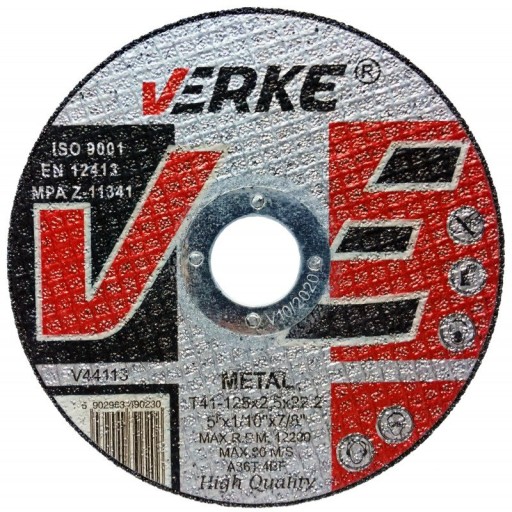 KOVOVÉ REZNÉ KOTÚČE 125 mm x 2,5 mm x 22,2 mm VERKE
