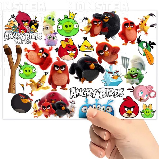 UMÝVAJÚCE DOČASNÉ TETOVANIE PRE DETI ANGRY BIRDS ORIGINÁLNE DIZAJNY