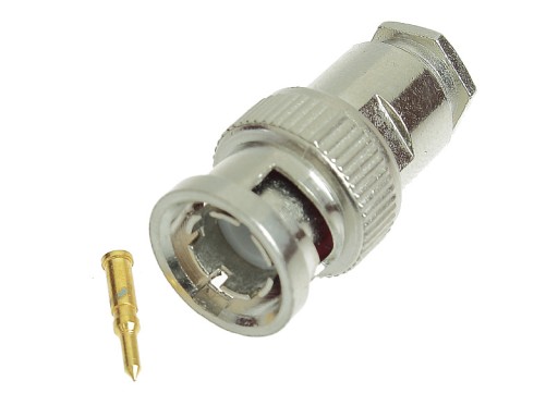BNC ZÁSTRČKA 50ohm KRIMOVANÝ KOVOVÝ KONEKTOR RG58