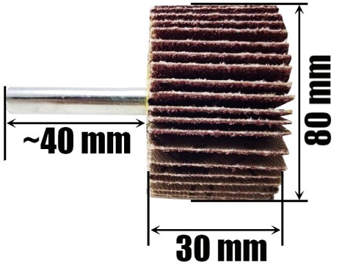 BRÚSNY KOTOÚČ S KLAPKOVOU BRÚSOU NA STOPKE PRE VŔTAČKU 80x30 GR. 80 PL