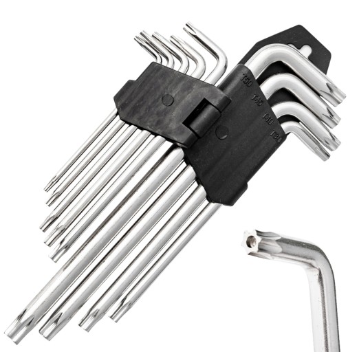 DLHÉ KĽÚČE TORX IMBUS T10 - T50 9 kusov TYP L
