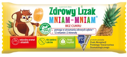 Zdravá Yum Ananásová lízanka VITAMÍNY A MINERÁLY