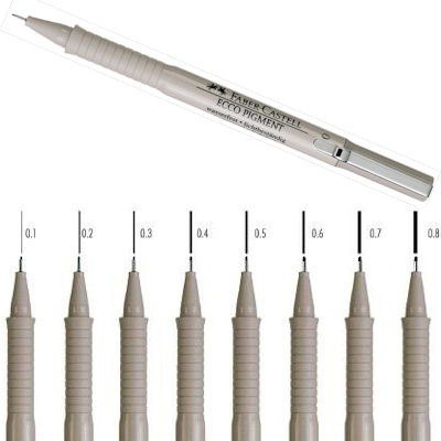 Jemná linka 0,1 mm čierna Ecco Faber-Castell 166199