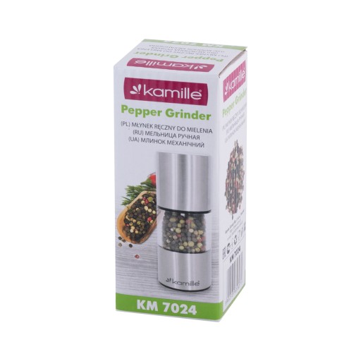 KAMILLE RUČNÝ OCELOVÝ MLYN NA PAPRIKA A SOĽ