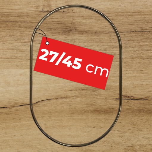 KOVOVÉ KOLESO na makramé 45 cm DREAMCATCHER DREAMCATCHER ELIPSE ZLATÝ LESK