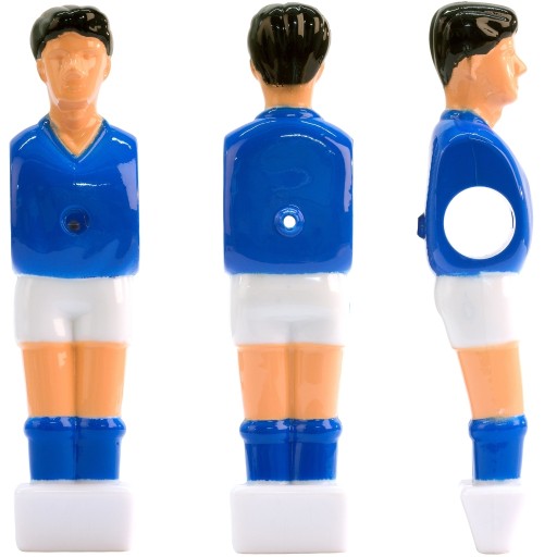 MODRÝ FUTBALista POSTAVA FUTBALOVÉHO HRÁČA