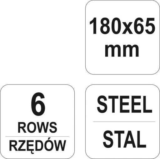Oceľová drôtená kefa, 6 radov