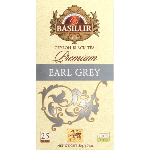 EARL GREY bergamot BASILUR čajové vrecúška 25 ks