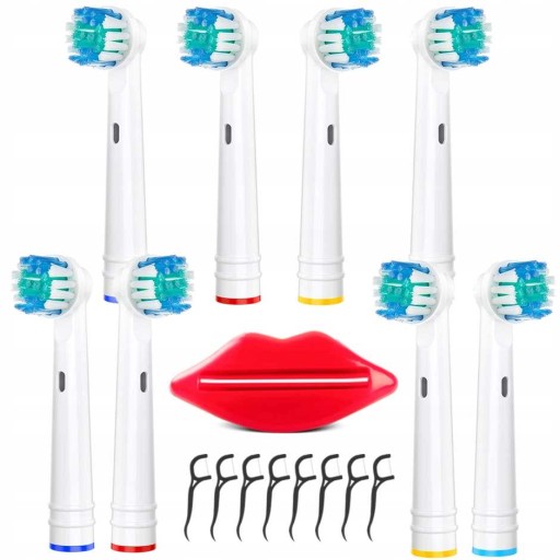 8x NÁHRADNÉ NÁSTROJE NA KEFKU ORAL-B + STIERKA + 8x ŠTÚPKY