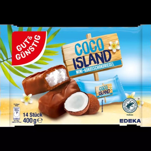 Mini Bounty Schokoriegel tyčinky Coco Island 400G