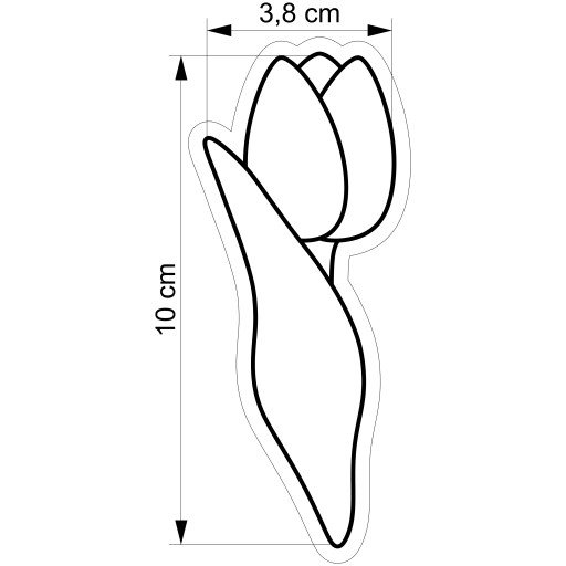 VEĽKONOČNÁ forma Vykrajovačka na perníky EASTER Flower Tulipán 10cm