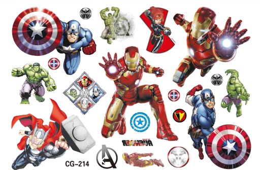 Umývateľné tetovanie pre deti AVENGERS CG214