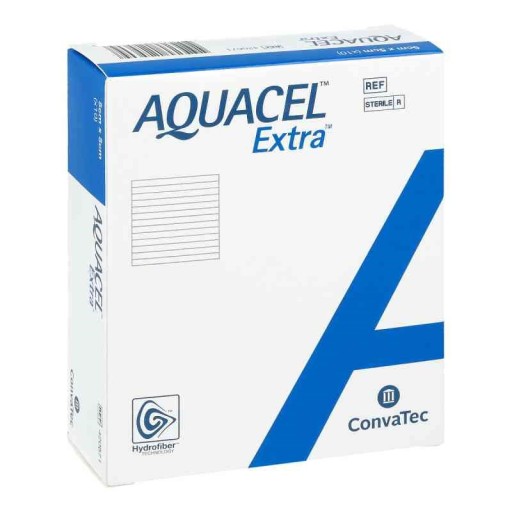 Aquacel Extra vláknový obväz 10x10cm 1 ks
