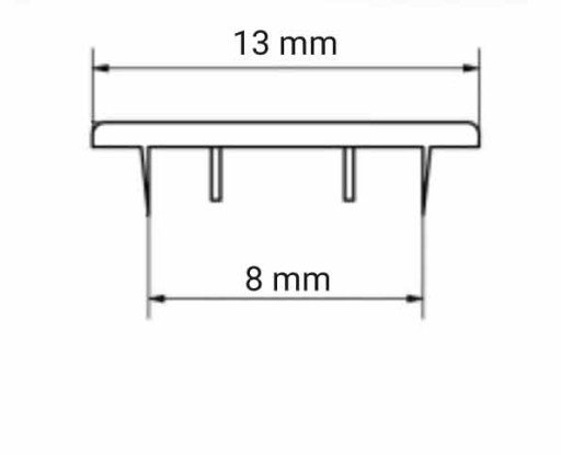 Okrúhla technologická plastová zátka do otvorov priemer 8 GRAPHITE RAL7016