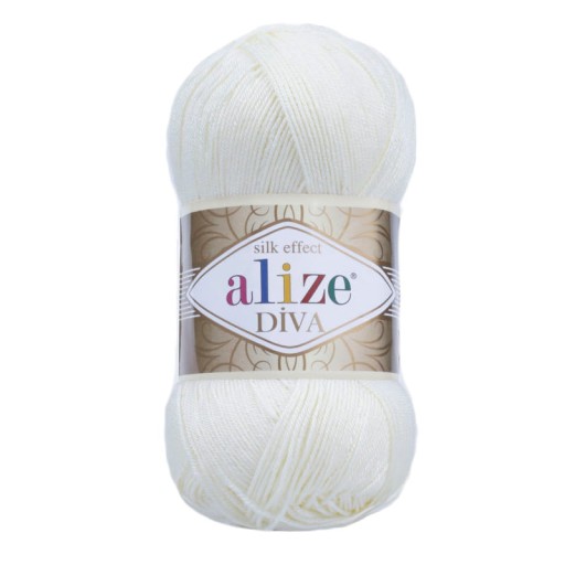 Alize Diva 1055 - perleťová biela
